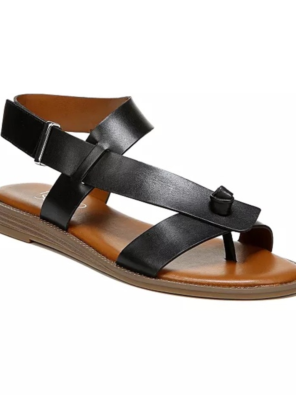 Franco Sarto Glenni Strappy Flat Sandals Black NWOB - Size 8.5